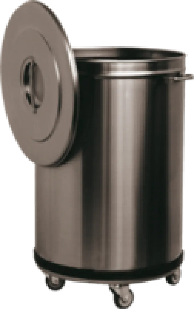 BAC A DECHETS INOX ROULANT 90 LITRES