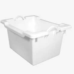 Bac comporte empilable emboîtable 60 L - blanc - Gilac