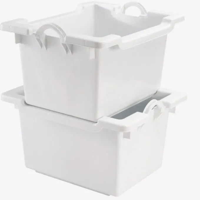 Bac comporte empilable emboîtable 60 L - blanc - Gilac