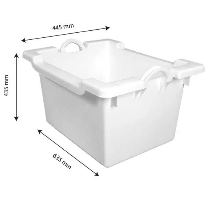 Bac comporte empilable emboîtable 60 L - blanc - Gilac