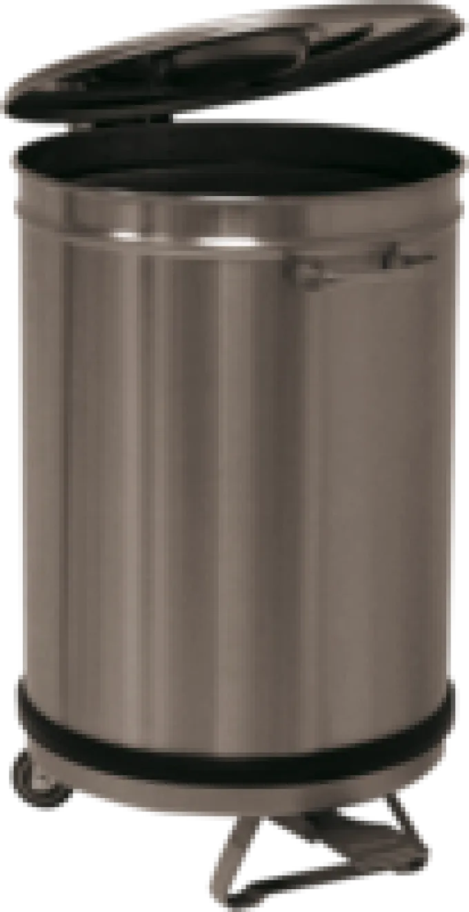 Bac à Déchets 50 L Inox Roulant