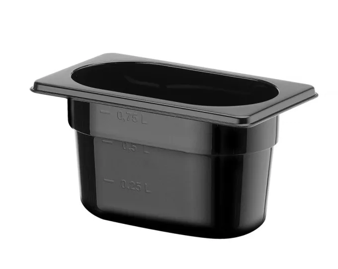 Bac de Stockage GN 1/9 1L Noir 176x108x(P)100mm - Hendi