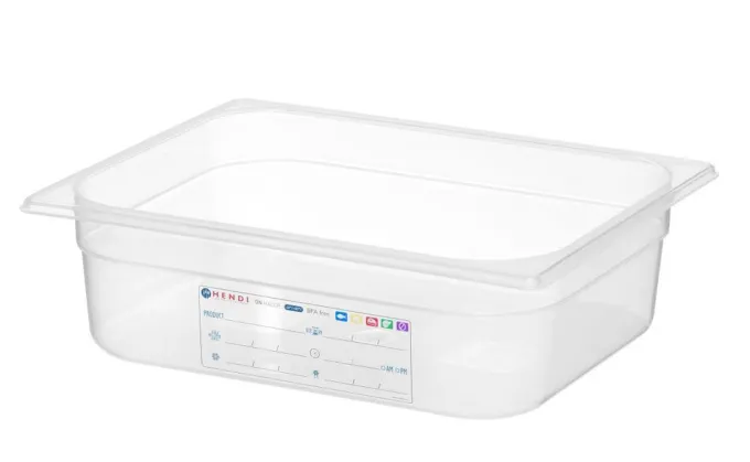 Bac de Stockage GN 1/2 6,5L Transparent 325x265x(P)100mm - Hendi