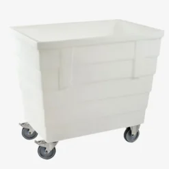 Bac double-paroi 500 L - roues chape inox - blanc - AVEC BONDE - Gilac
