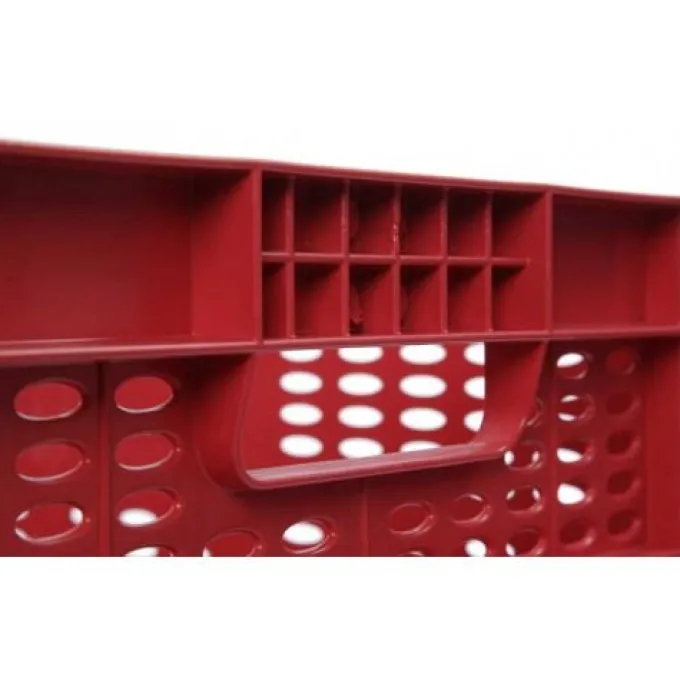 Bac EUROBOX Ajouré - 600X400XH330- Rouge - Matériel CHR Pro