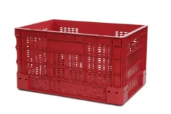 Bac EUROBOX Ajouré - 600X400XH330- Rouge - Matériel CHR Pro