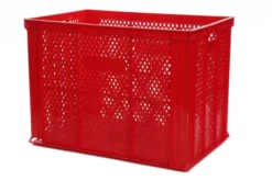 Bac EUROBOX Ajouré - 600X400XH420- Rouge - Matériel CHR Pro
