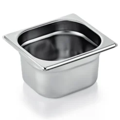 Bac GN 1/6 ECO en Acier au nickel-chrome 1,6 L P 100 mm Lot de 6 - Was Germany