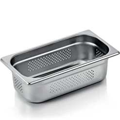 Bac GN 1/3 ECO en Acier Chrome 4 L P 100 mm Lot de 6 - Was Germany