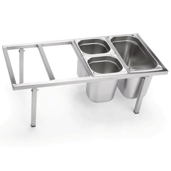 Bac GN 1/6 Inox Coins Gaufrés 3,4 L P 200 mm - Was Germany