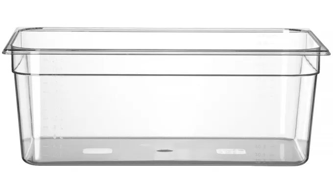 Bac GN 1/1 Profi Line 28L Polycarbonate Transparent 530x325x(P)200mm - Hendi