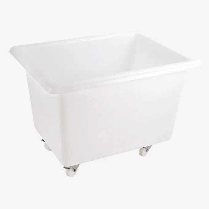 Bac grand volume 310 L - 2 roues fixes, 2 pivotantes avec freins - blanc - Gilac