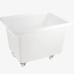 Bac grand volume 170 L - 2 roues fixes, 2 pivotantes avec freins - blanc - Gilac