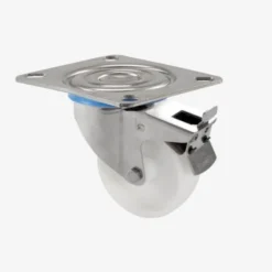 Bac grand volume 310 L - 4 roues pivotantes dont 2 avec freins - blanc - Gilac