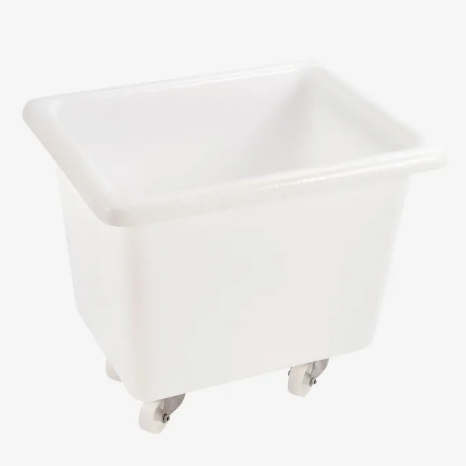 Bac grand volume 500 L - 4 roues pivotantes dont 2 avec freins - blanc - Gilac
