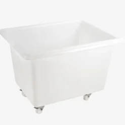 Bac grand volume 170 L - 4 roues pivotantes dont 2 avec freins - blanc - Gilac