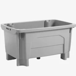 Bac grand volume sur pieds empilable emboîtable 300 L - gris - Gilac