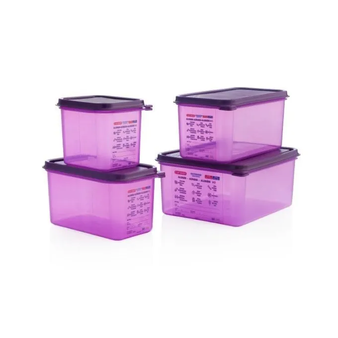 Bac Hermétique Violet Anti Allergénique 2,6 L GN 1/3 - Araven