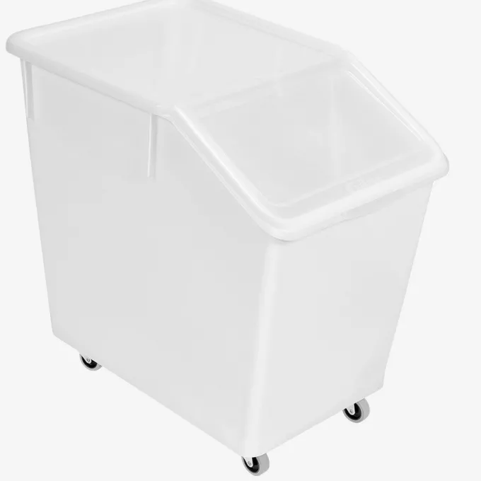 Bac à ingrédients 80 L + 4 roues + couvercle transparent - Gilac
