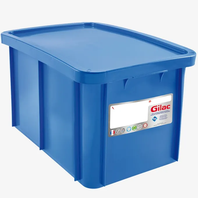 Bac 55 L Gilactiv® + couvercle - bleu - Gilac