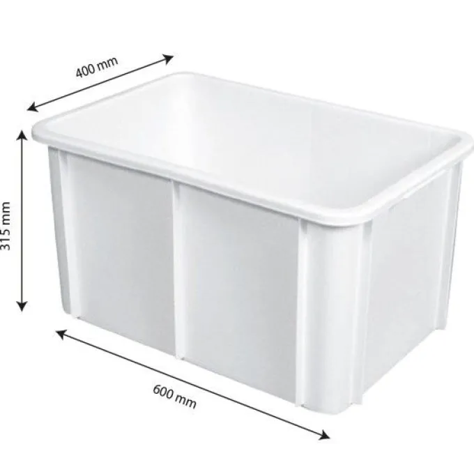 Bac rectangulaire 55 L - blanc - Gilac