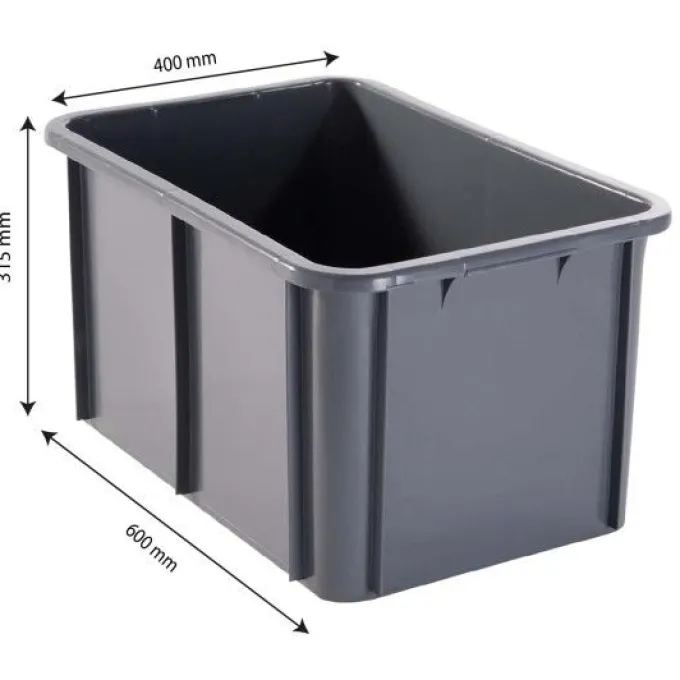 Bac rectangulaire 55 L - gris - Gilac