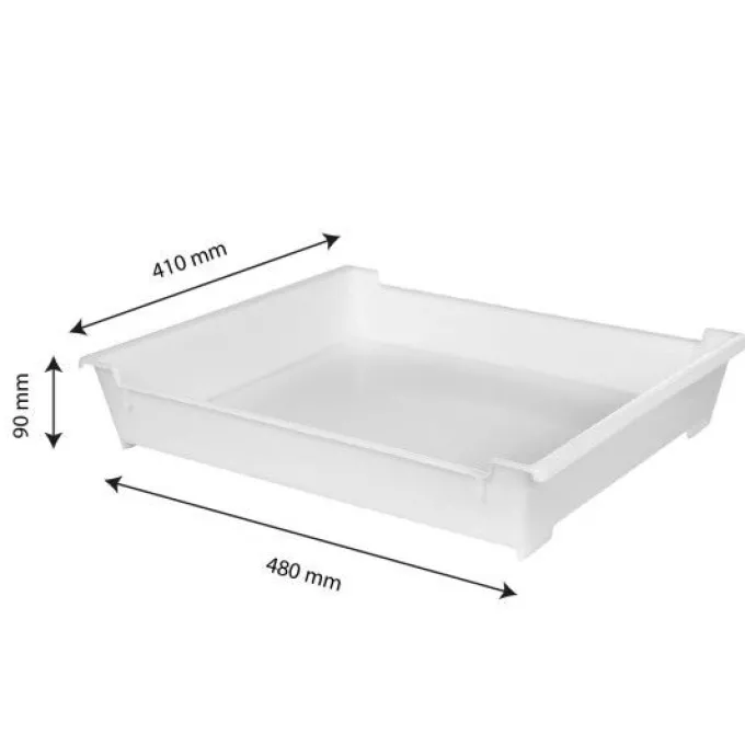 Bac renforcé rectangulaire empilable emboîtable 9,6 L - blanc - Gilac