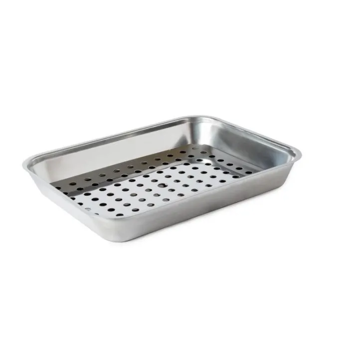 Bac à viande inox - 410 x 310 x 55 mm