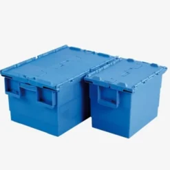 Bac 400 x 300 x 310 mm 25 L avec couvercle intégré - bleu - Gilac