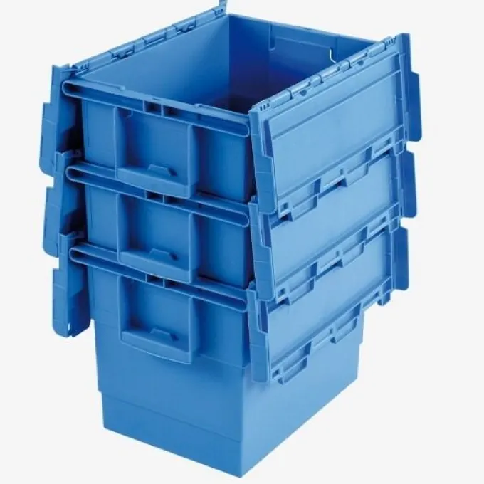 Bac 400 x 300 x 310 mm 25 L avec couvercle intégré - bleu - Gilac