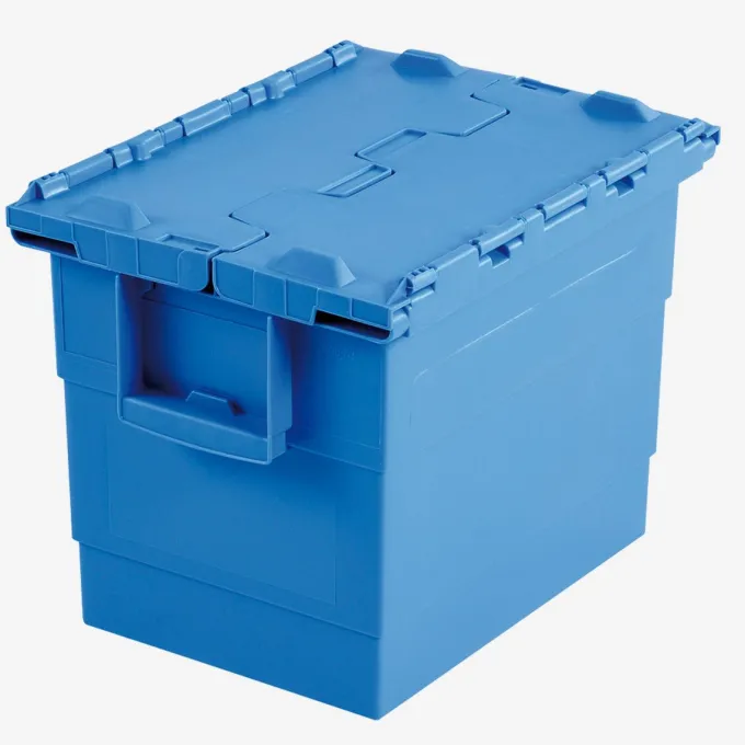 Bac 400 x 300 x 310 mm 25 L avec couvercle intégré - bleu - Gilac