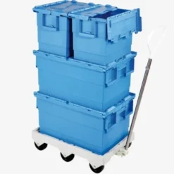 Bac 400 x 300 x 310 mm 25 L avec couvercle intégré - bleu - Gilac