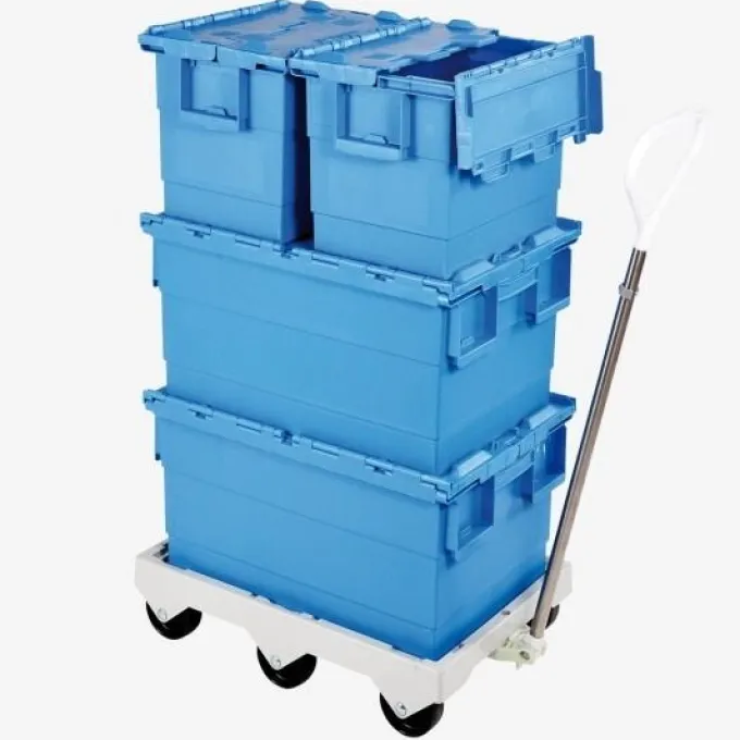 Bac 400 x 300 x 310 mm 25 L avec couvercle intégré - bleu - Gilac