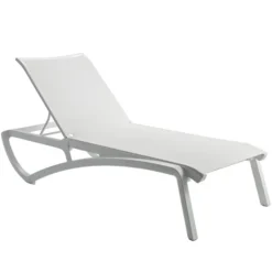 Bain de Soleil SUNSET Blanc / Blanc - Lot de 4 - Grosfillex