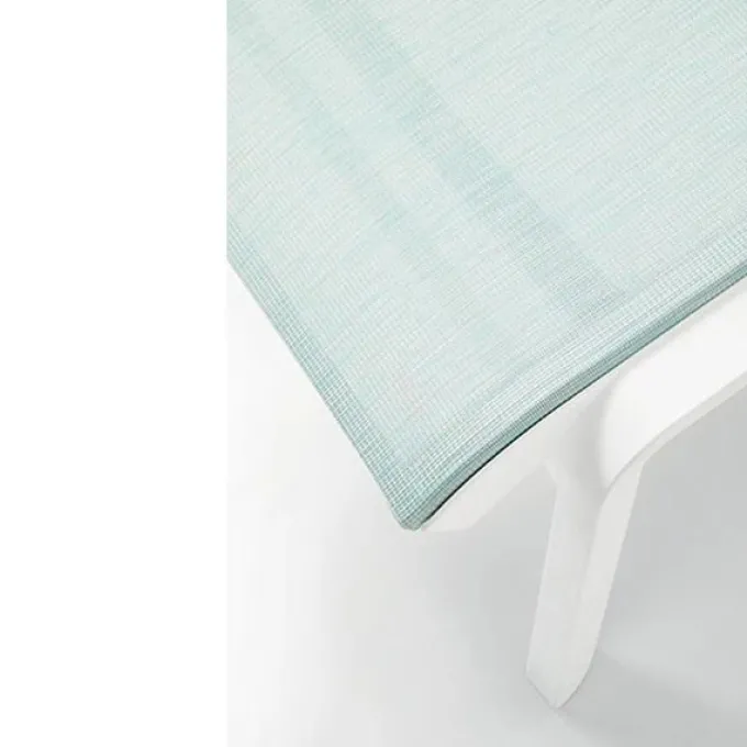 Bain de Soleil SUNSET Blanc / Turquoise Chiné - Lot de 4 - Grosfillex
