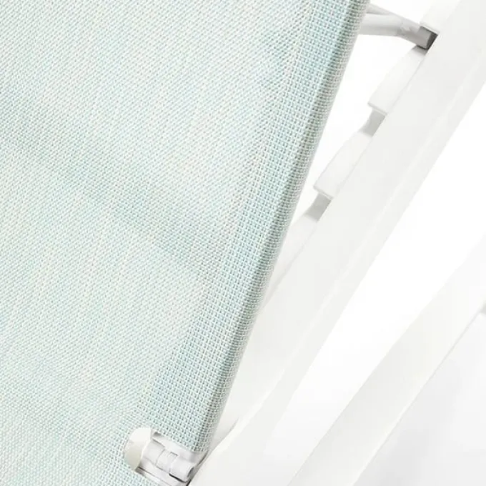 Bain de Soleil SUNSET Blanc / Turquoise Chiné - Lot de 4 - Grosfillex
