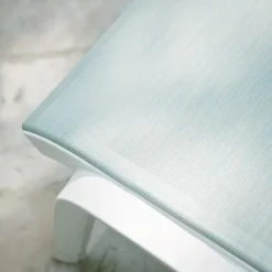 Bain de Soleil SUNSET Blanc / Turquoise Chiné - Lot de 4 - Grosfillex