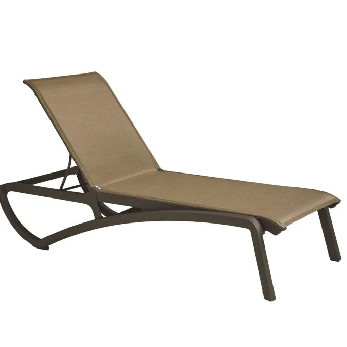 Bain de Soleil SUNSET Bronze / Cognac - Lot de 4 - Grosfillex