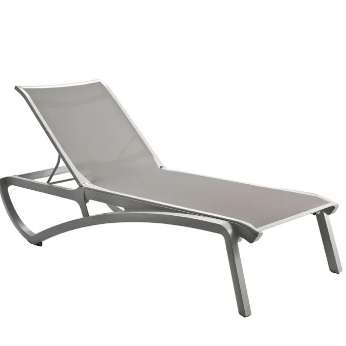 Bain de Soleil SUNSET Gris / Gris - Lot de 4 - Grosfillex