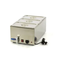 Bain Marie - avec Robinet - avec 3 x GN 1/3 Set - Électrique - Maxima