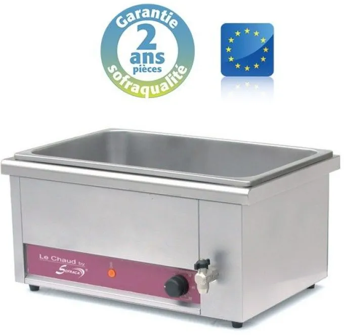 Bain-marie GN 1/1 avec vidange en largeur - Gamme CBS - 21 L - Sofraca