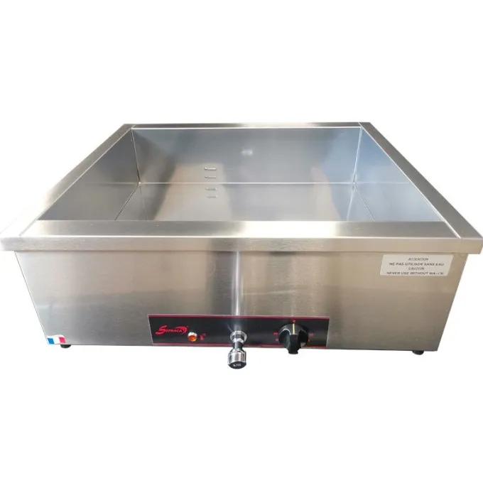 Bain-marie GN 2/1 avec vidange - Gamme CBS - 2x 21 L - Sofraca