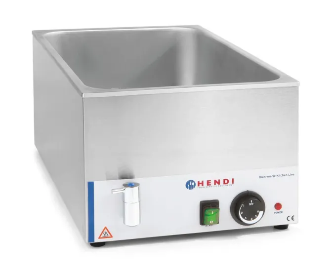 Bain-marie Kitchen Line avec robinet de vidange 230V/1200W 340x540x(H)250 mm - Hendi