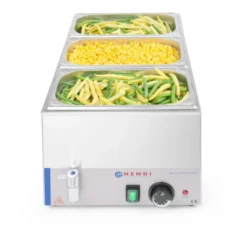 Bain-marie Kitchen Line avec robinet de vidange 230V/1200W 340x540x(H)250 mm - Hendi