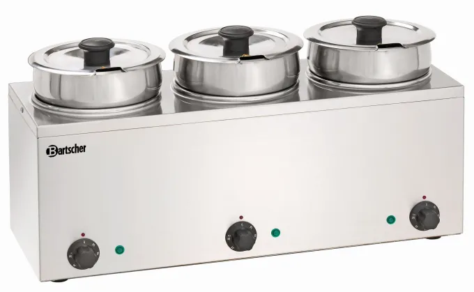Bain Marie Professionnel à Sauce - 3 x 3,5 L - Bartscher