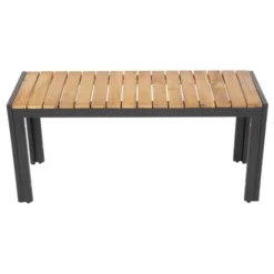 Banc - Acier & Bois d'Acacia - 1000 mm - Lot de 2 - Bolero