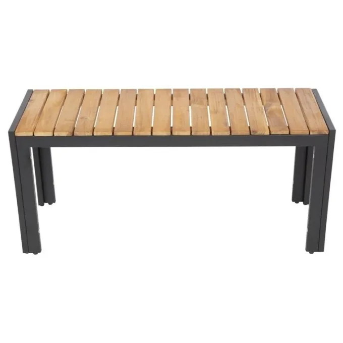 Banc - Acier & Bois d'Acacia - 1000 mm - Lot de 2 - Bolero