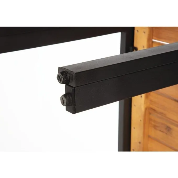 Banc - Acier & Bois d'Acacia - 1000 mm - Lot de 2 - Bolero