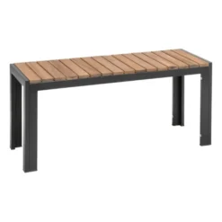 Banc - Acier & Bois d'Acacia - 1000 mm - Lot de 2 - Bolero