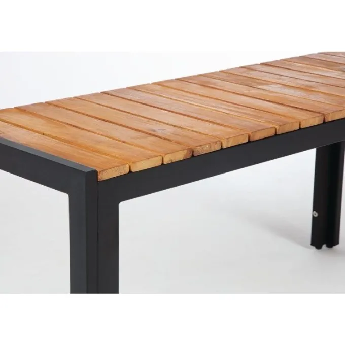 Banc - Acier & Bois d'Acacia - 1000 mm - Lot de 2 - Bolero